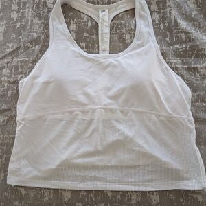 Fabletics White Racerback Tank Top